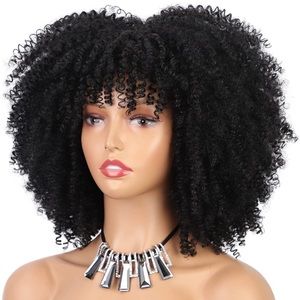 Kinky Curly Short Curly Afro Synthetic Wig